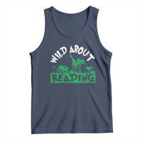 Wild About Reading Tank Top Cute Safari Animal Reading Shirt Preschool Kindergarten