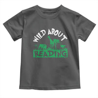 Wild About Reading Toddler T Shirt Cute Safari Animal Reading Shirt Preschool Kindergarten
