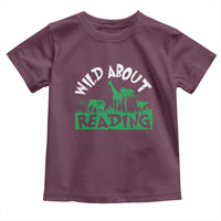 Wild About Reading Toddler T Shirt Cute Safari Animal Reading Shirt Preschool Kindergarten