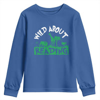 Wild About Reading Youth Sweatshirt Cute Safari Animal Reading Shirt Preschool Kindergarten