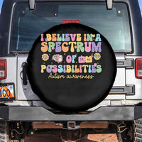 I Believe In A Spectrum Of Possibilities Autism awareness Spare Tire Cover Neurodiversity SPED Teacher Gift