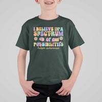 I Believe In A Spectrum Of Possibilities Autism awareness T Shirt For Kid Neurodiversity SPED Teacher Gift