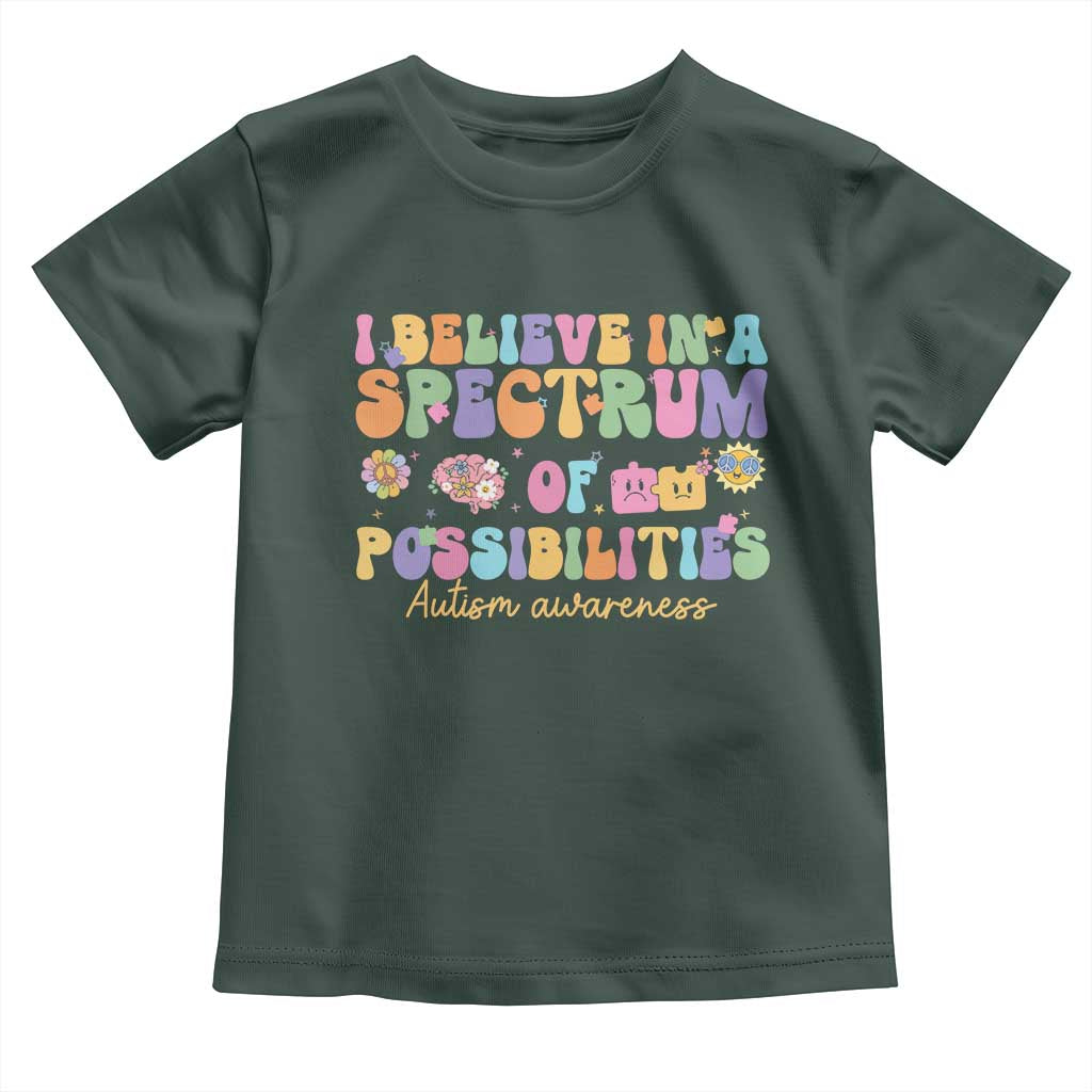 I Believe In A Spectrum Of Possibilities Autism awareness Toddler T Shirt Neurodiversity SPED Teacher Gift
