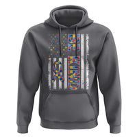 Be Kind Autism Hoodie USA flag Autistic Support