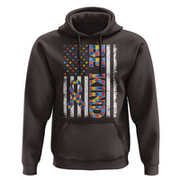 Be Kind Autism Hoodie USA flag Autistic Support