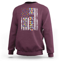Be Kind Autism Sweatshirt USA flag Autistic Support