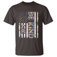 Be Kind Autism T Shirt USA flag Autistic Support