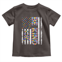 Be Kind Autism Toddler T Shirt USA flag Autistic Support