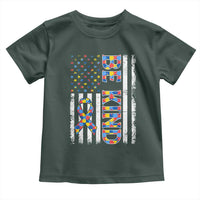 Be Kind Autism Toddler T Shirt USA flag Autistic Support