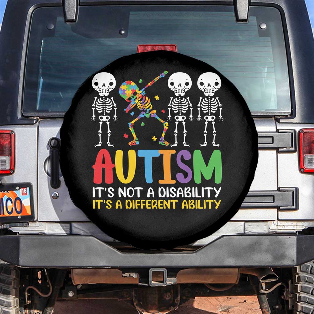 Autism Awareness Spare Tire Cover Skeleton Dabbing Autistic Kids