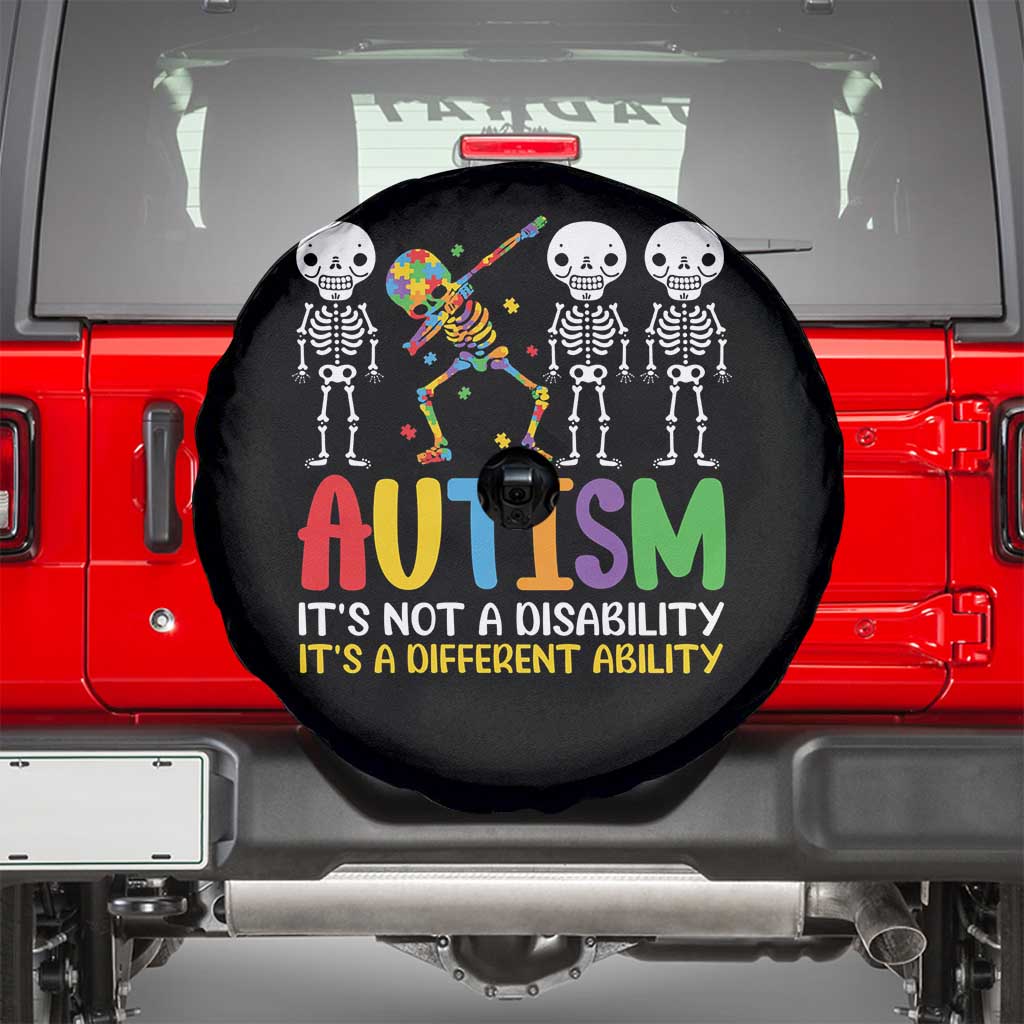 Autism Awareness Spare Tire Cover Skeleton Dabbing Autistic Kids