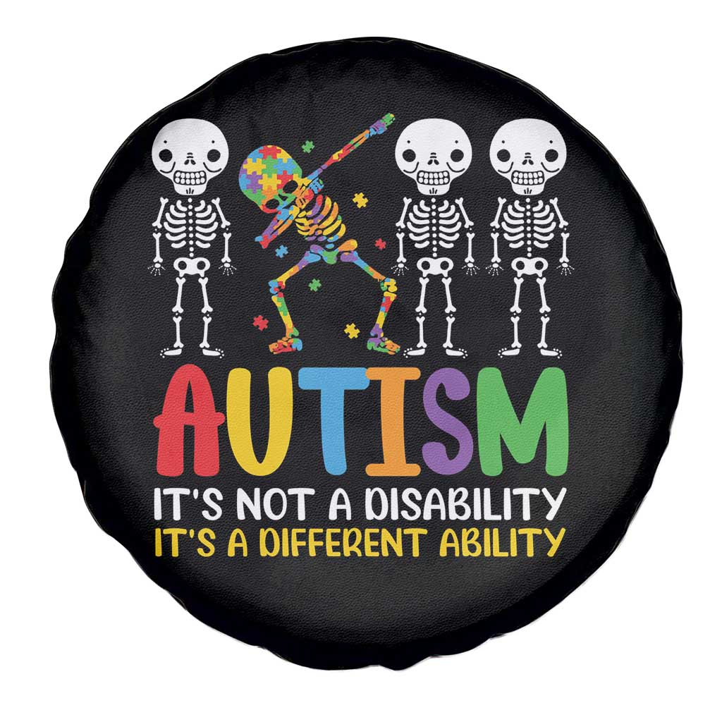 Autism Awareness Spare Tire Cover Skeleton Dabbing Autistic Kids
