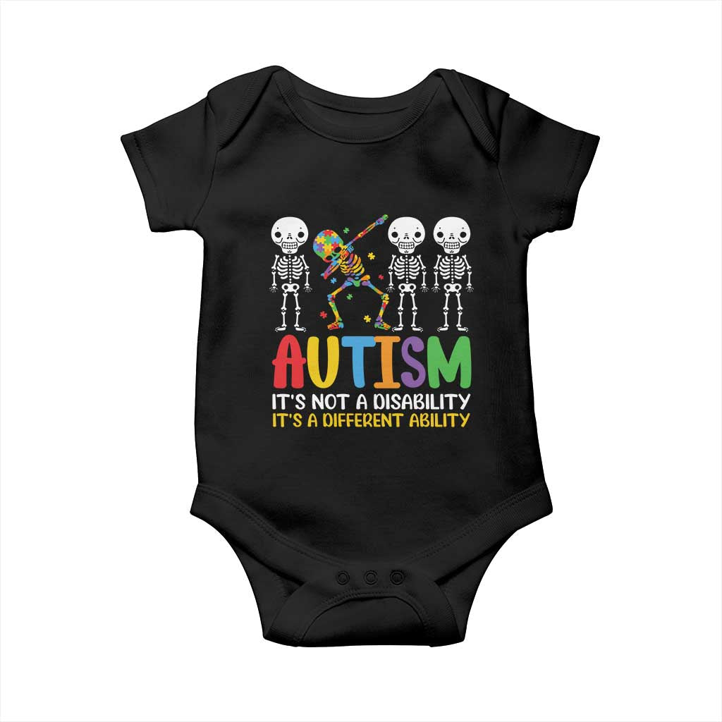 Autism Awareness Baby Onesie Skeleton Dabbing Autistic Kids