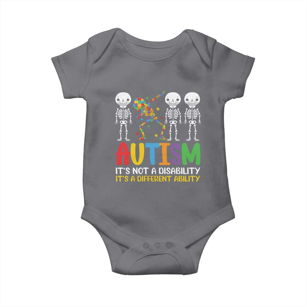 Autism Awareness Baby Onesie Skeleton Dabbing Autistic Kids