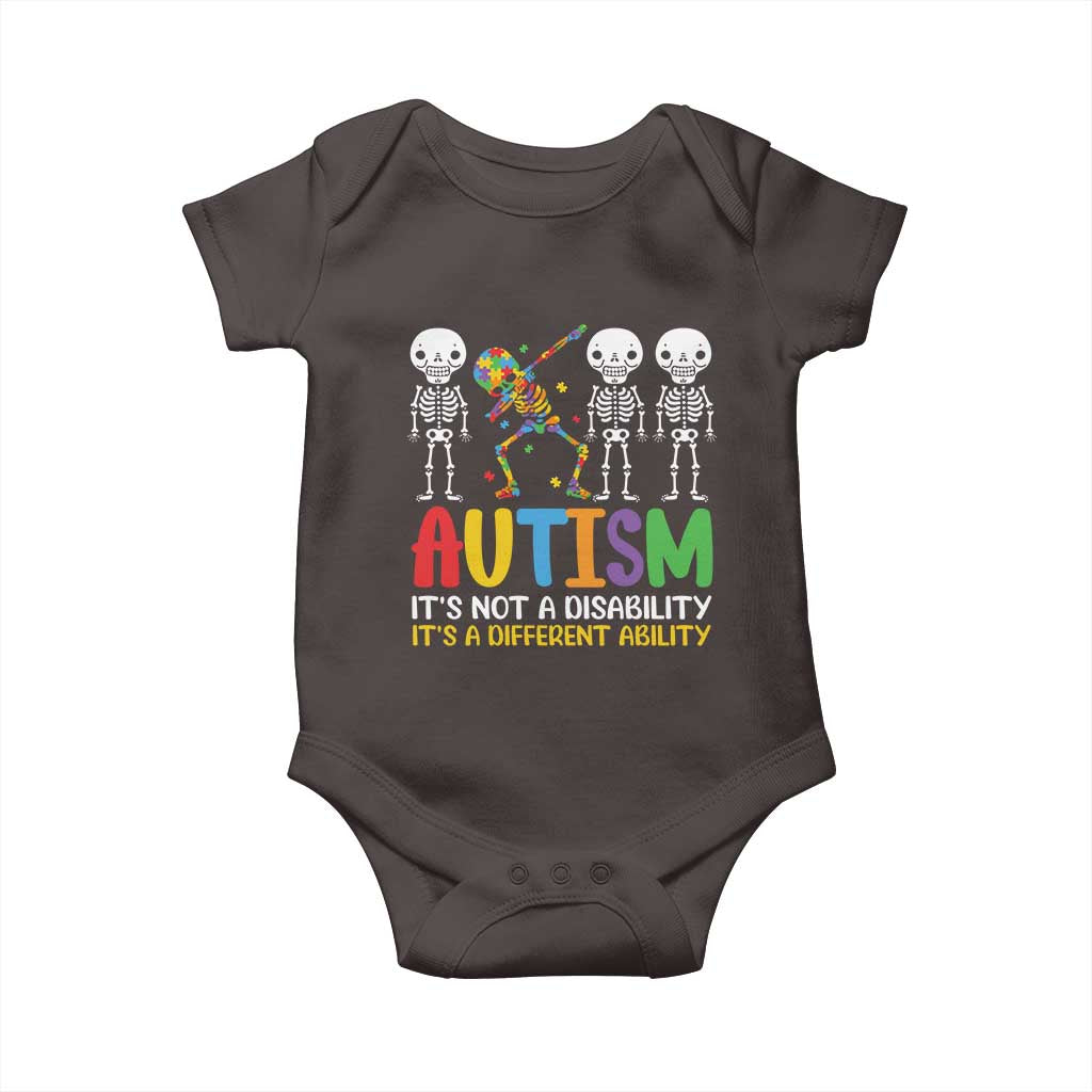 Autism Awareness Baby Onesie Skeleton Dabbing Autistic Kids