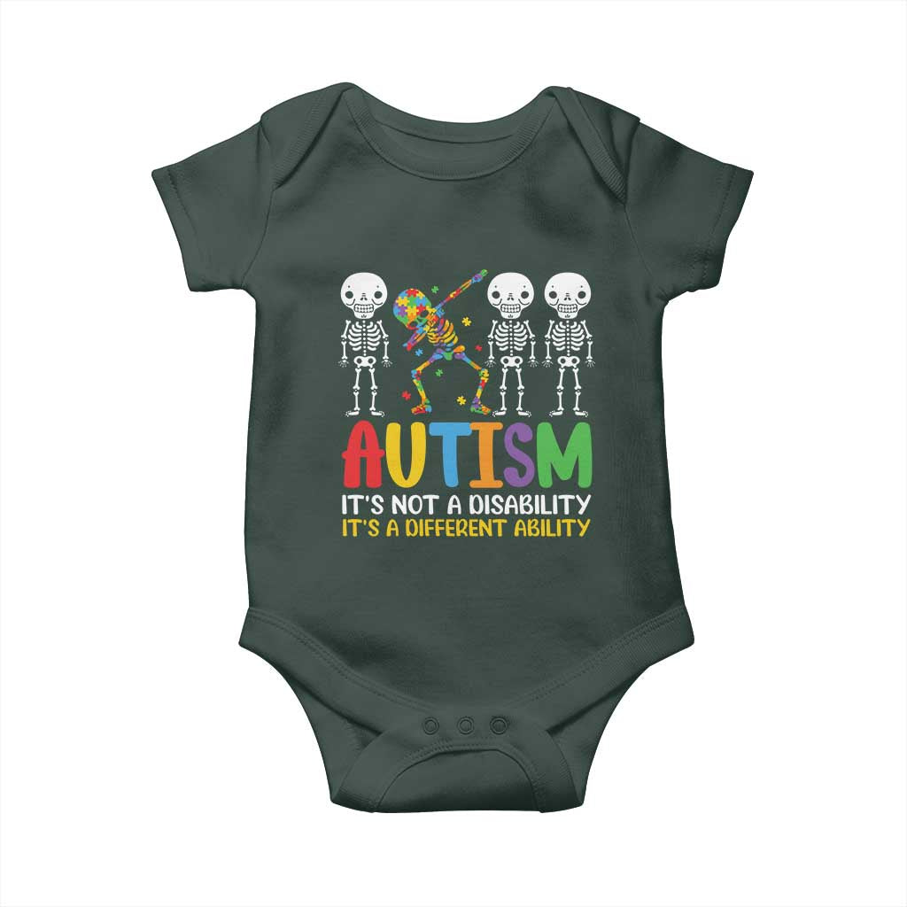 Autism Awareness Baby Onesie Skeleton Dabbing Autistic Kids