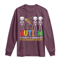 Autism Awareness Long Sleeve Shirt Skeleton Dabbing Autistic Kids