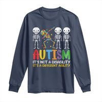 Autism Awareness Long Sleeve Shirt Skeleton Dabbing Autistic Kids