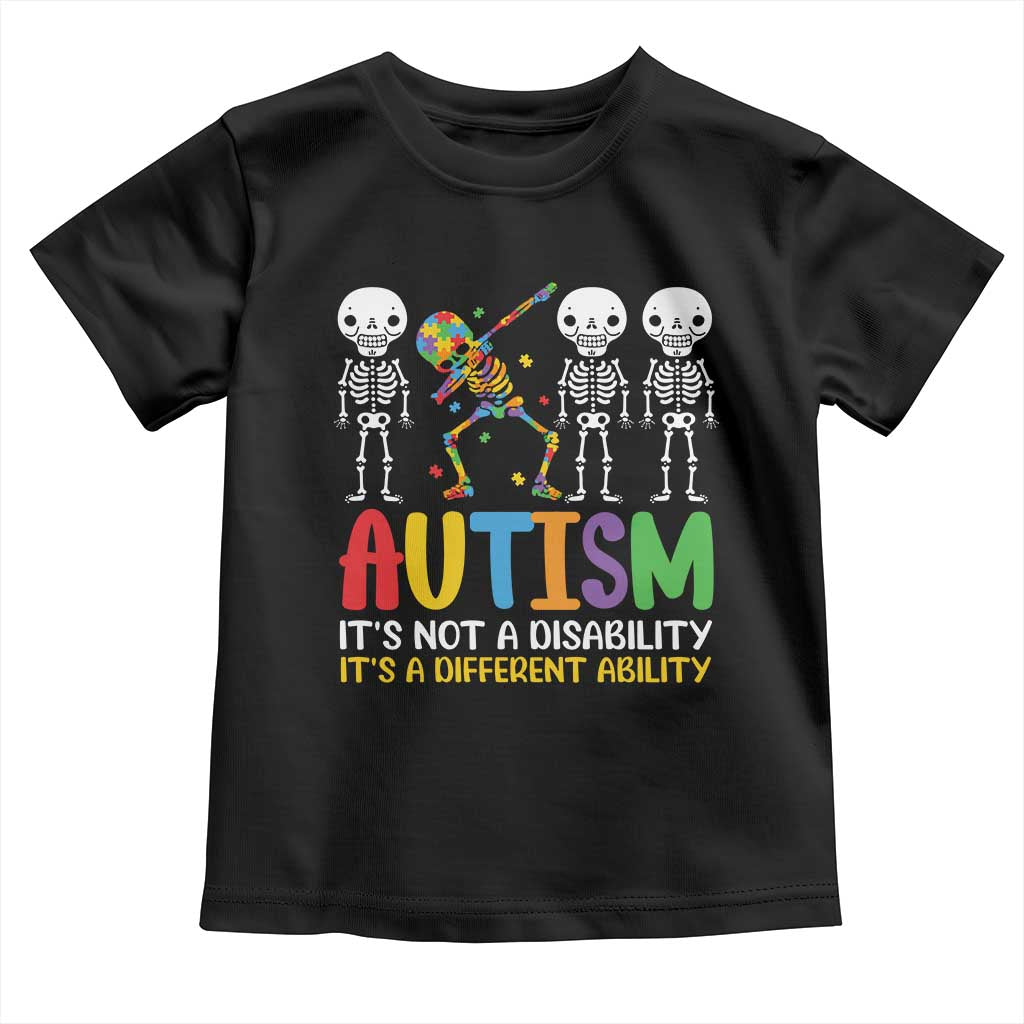 Autism Awareness Toddler T Shirt Skeleton Dabbing Autistic Kids