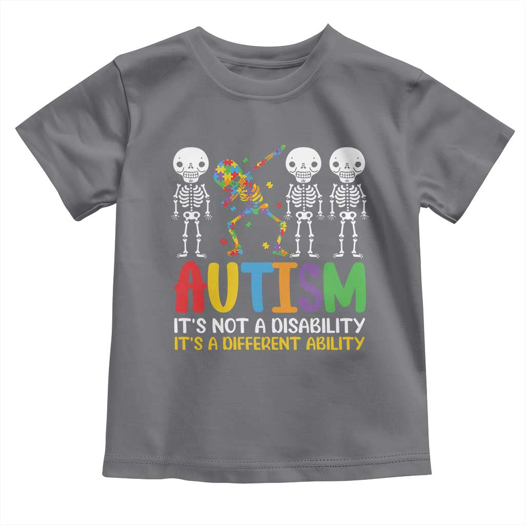 Autism Awareness Toddler T Shirt Skeleton Dabbing Autistic Kids