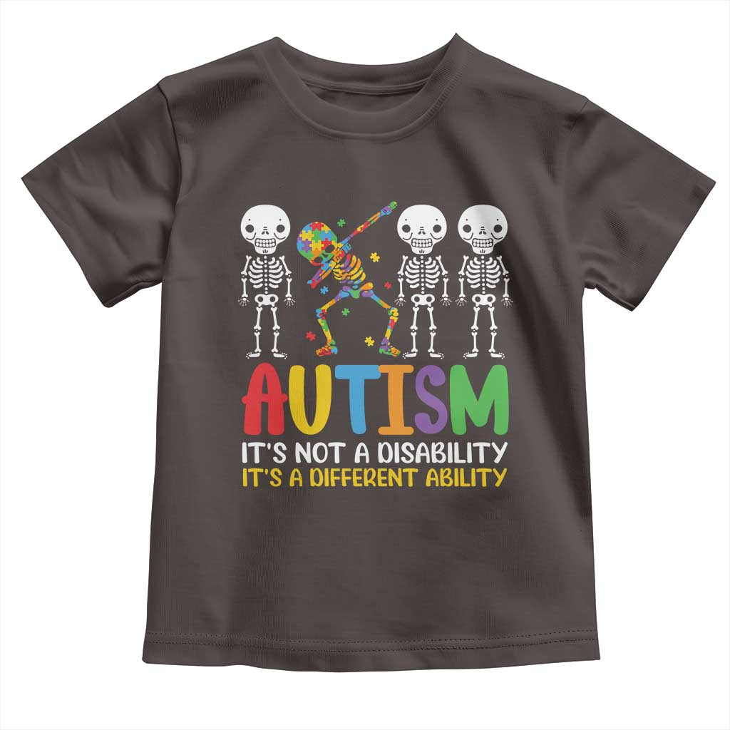 Autism Awareness Toddler T Shirt Skeleton Dabbing Autistic Kids