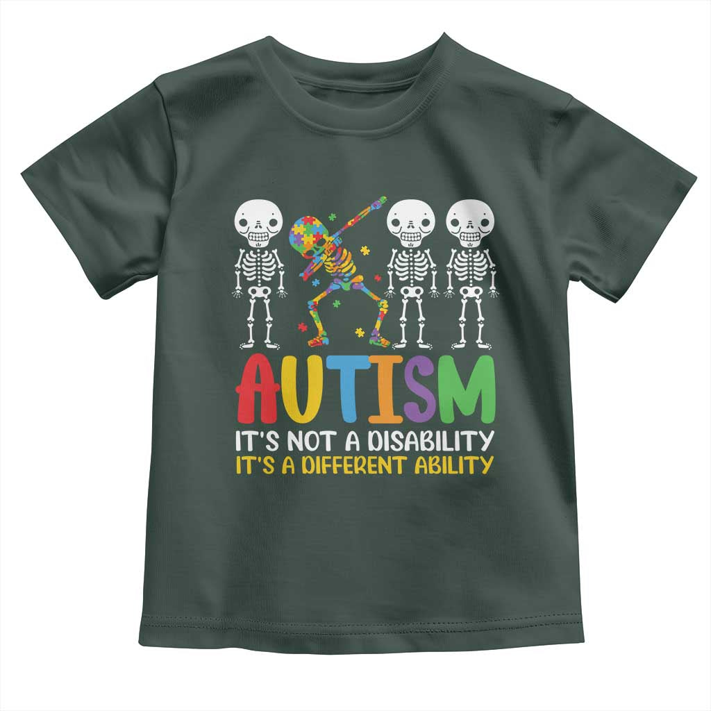 Autism Awareness Toddler T Shirt Skeleton Dabbing Autistic Kids