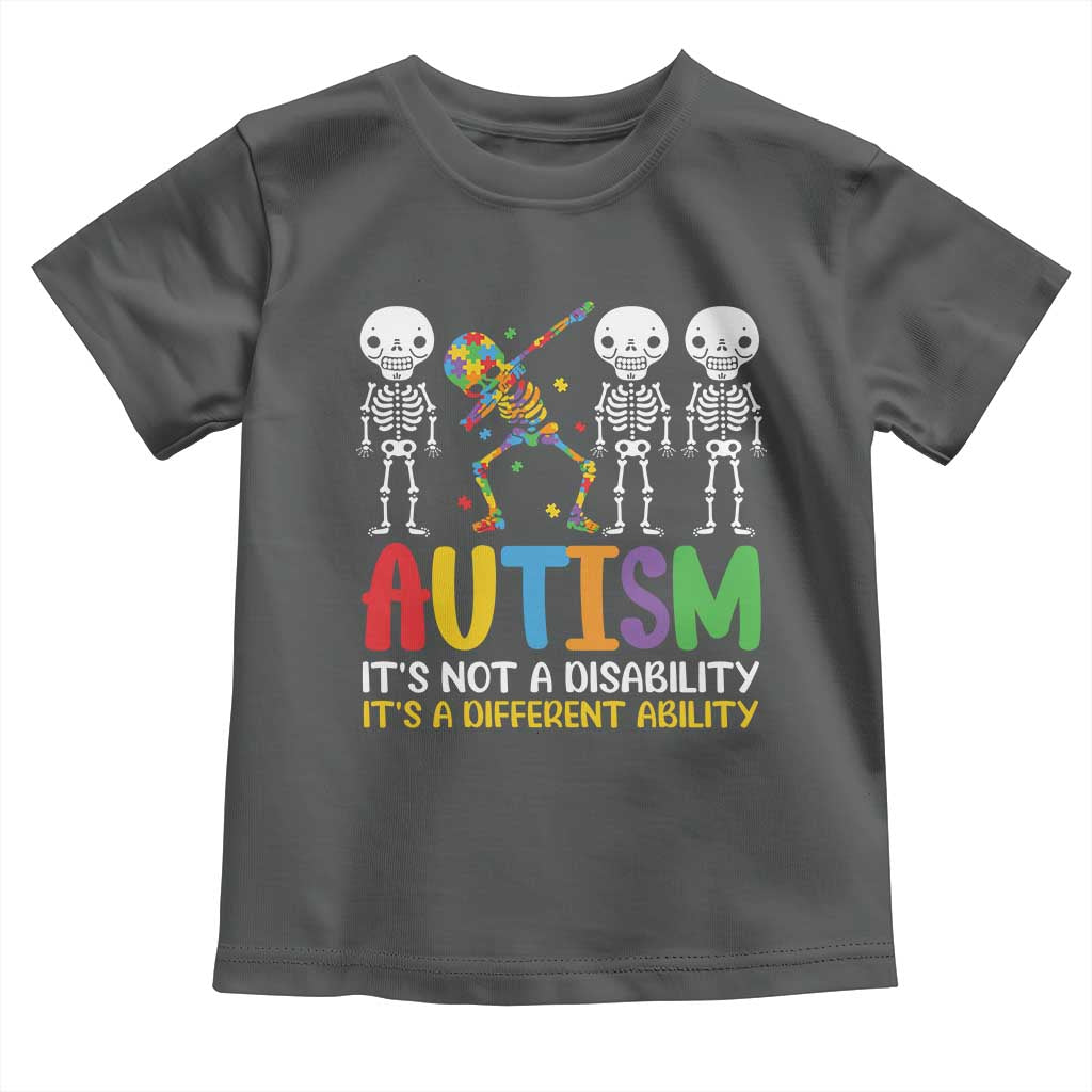 Autism Awareness Toddler T Shirt Skeleton Dabbing Autistic Kids