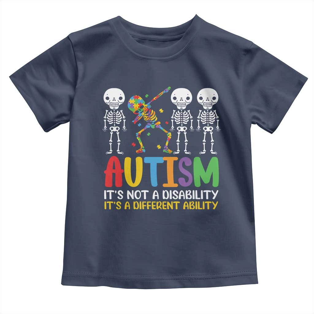 Autism Awareness Toddler T Shirt Skeleton Dabbing Autistic Kids