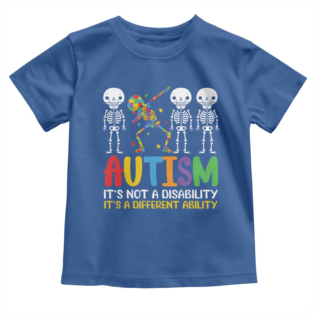 Autism Awareness Toddler T Shirt Skeleton Dabbing Autistic Kids