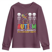 Autism Awareness Youth Sweatshirt Skeleton Dabbing Autistic Kids