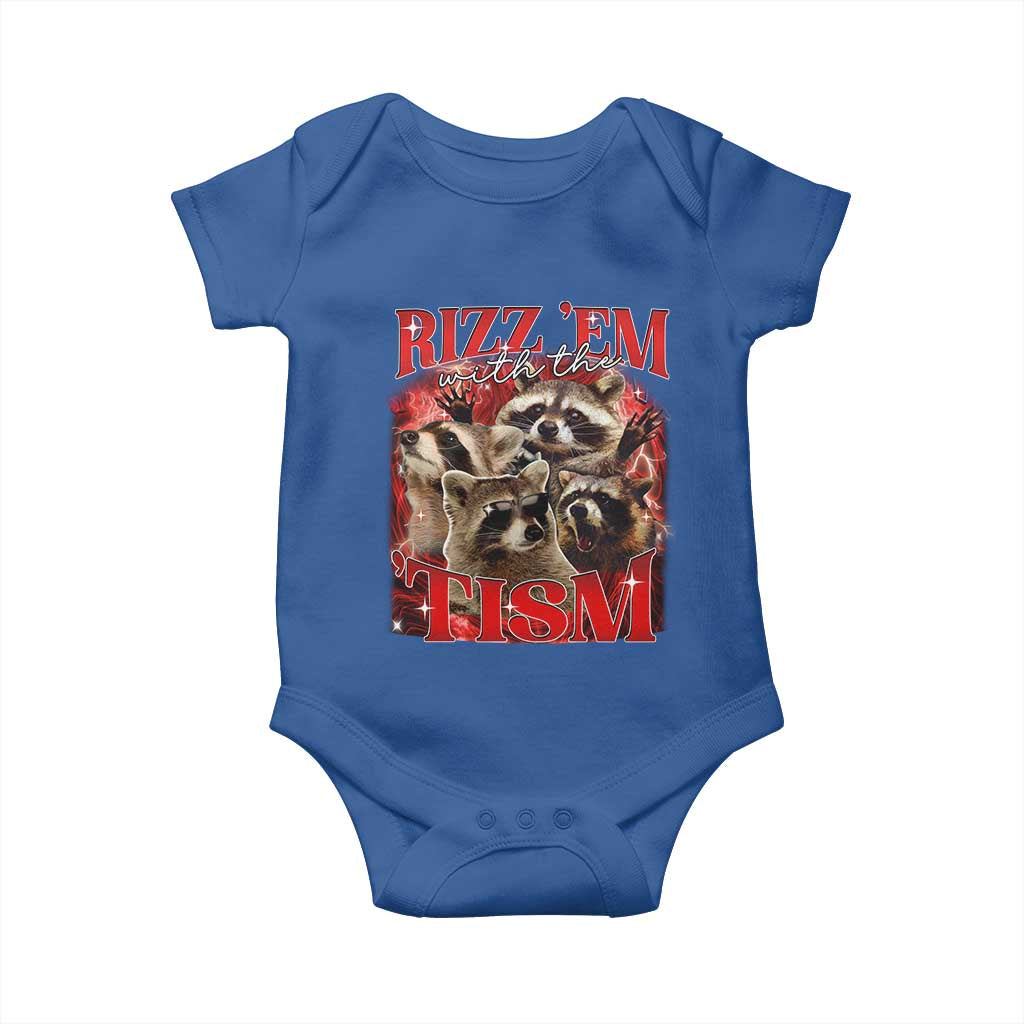 Autism Funny Baby Onesie Rizz Em With The Tism Meme Autistic Racoon