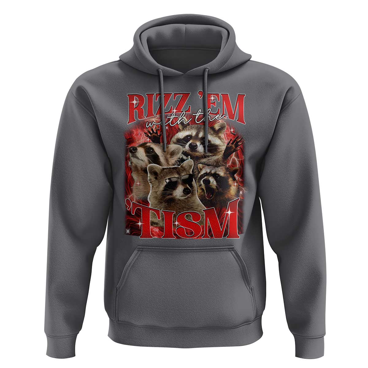 Autism Funny Hoodie Rizz Em With The Tism Meme Autistic Racoon