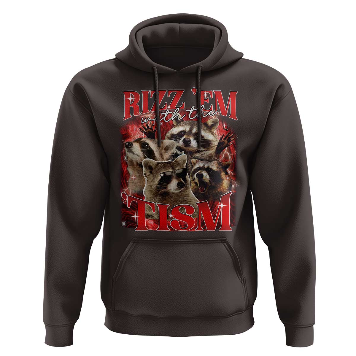 Autism Funny Hoodie Rizz Em With The Tism Meme Autistic Racoon