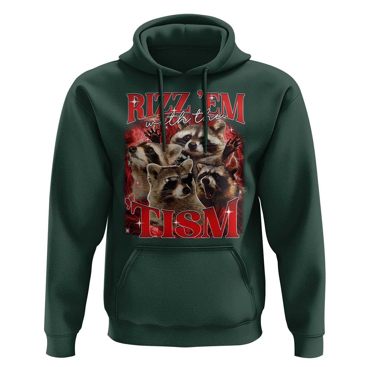 Autism Funny Hoodie Rizz Em With The Tism Meme Autistic Racoon