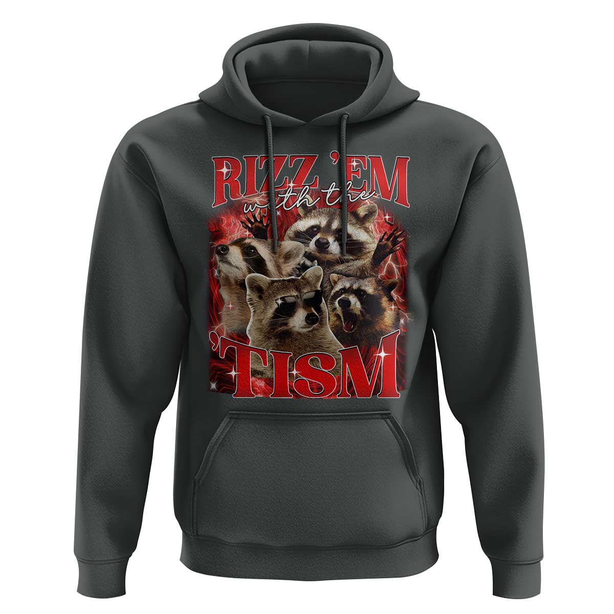 Autism Funny Hoodie Rizz Em With The Tism Meme Autistic Racoon