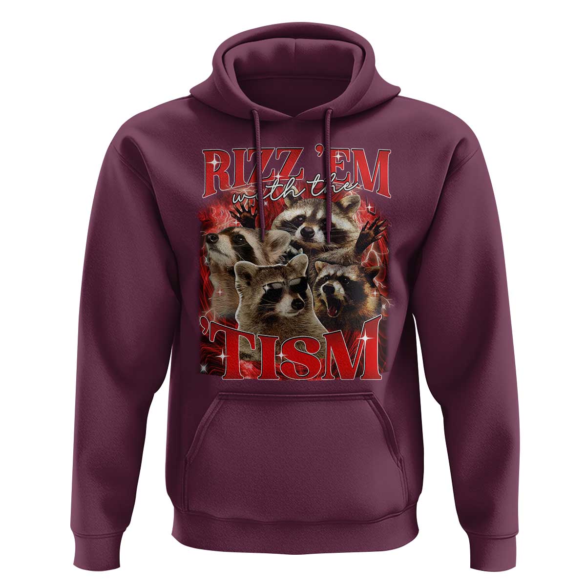 Autism Funny Hoodie Rizz Em With The Tism Meme Autistic Racoon