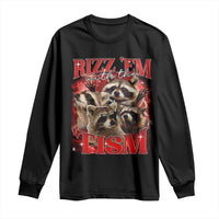 Autism Funny Long Sleeve Shirt Rizz Em With The Tism Meme Autistic Racoon