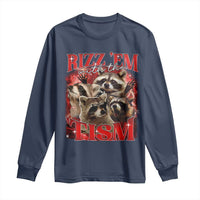 Autism Funny Long Sleeve Shirt Rizz Em With The Tism Meme Autistic Racoon