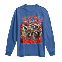 Autism Funny Long Sleeve Shirt Rizz Em With The Tism Meme Autistic Racoon