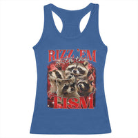 Autism Funny Racerback Tank Top Rizz Em With The Tism Meme Autistic Racoon