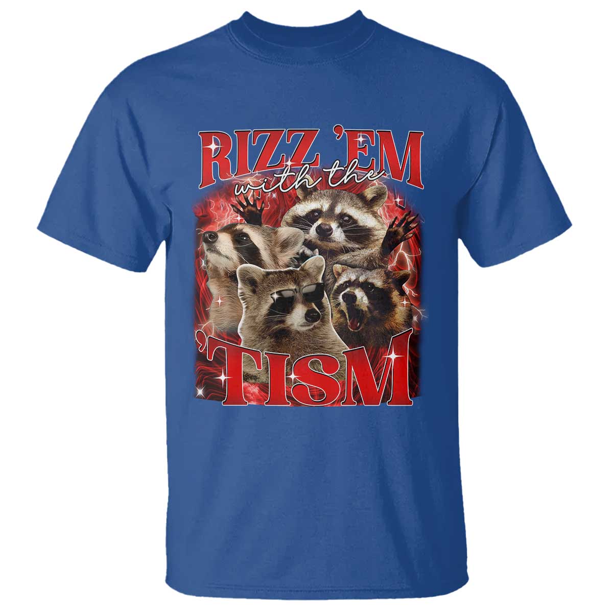 Autism Funny T Shirt Rizz Em With The Tism Meme Autistic Racoon