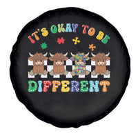 It’s Okay To Be Different Autism Awareness Spare Tire Cover Autistic Cow Positivity Vibe