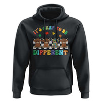 It’s Okay To Be Different Autism Awareness Hoodie Autistic Cow Positivity Vibe