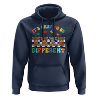 It’s Okay To Be Different Autism Awareness Hoodie Autistic Cow Positivity Vibe