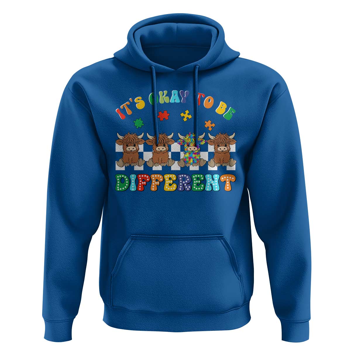 It’s Okay To Be Different Autism Awareness Hoodie Autistic Cow Positivity Vibe