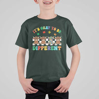 It’s Okay To Be Different Autism Awareness T Shirt For Kid Autistic Cow Positivity Vibe