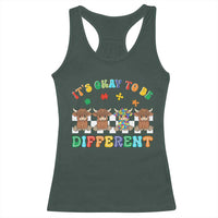 It’s Okay To Be Different Autism Awareness Racerback Tank Top Autistic Cow Positivity Vibe