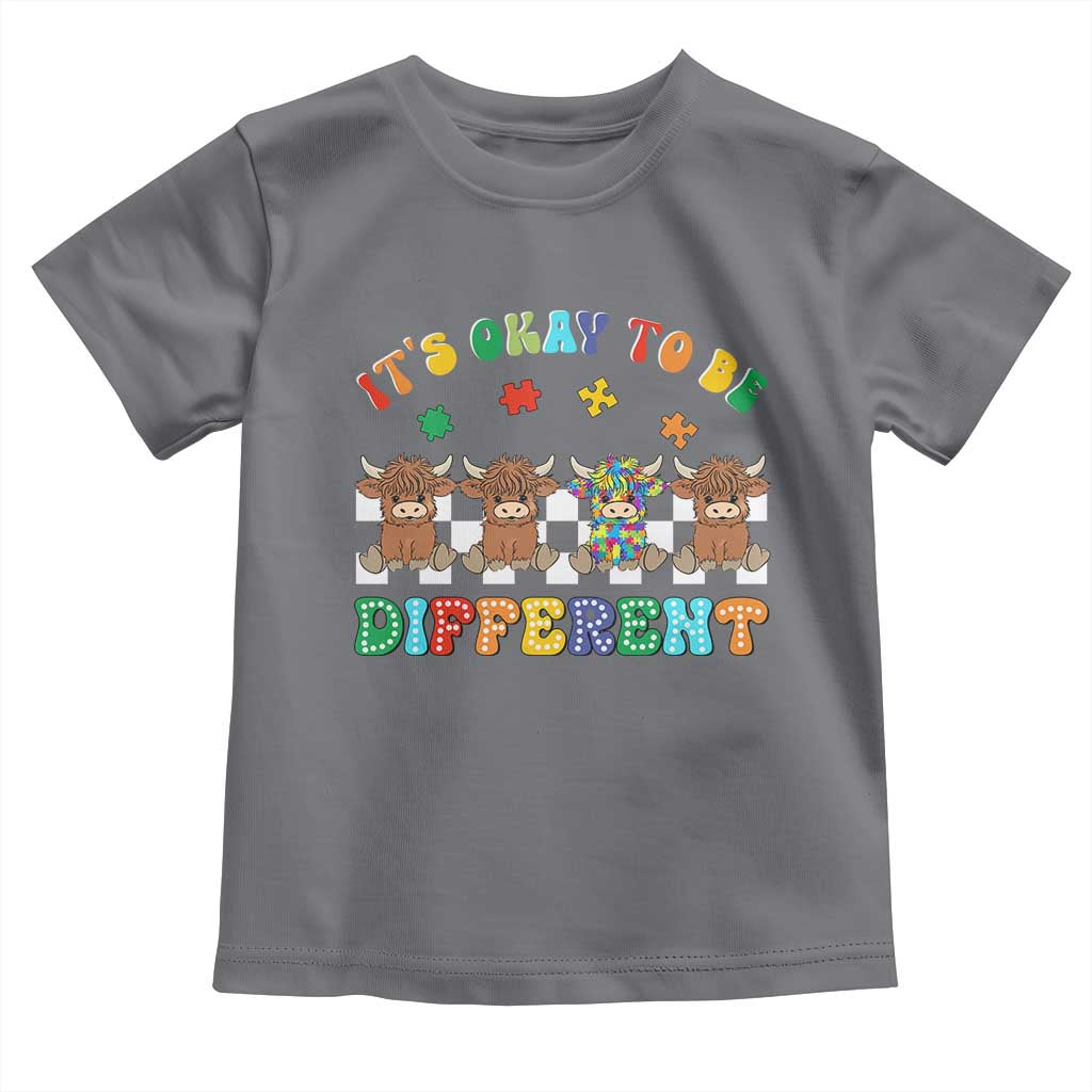 It’s Okay To Be Different Autism Awareness Toddler T Shirt Autistic Cow Positivity Vibe