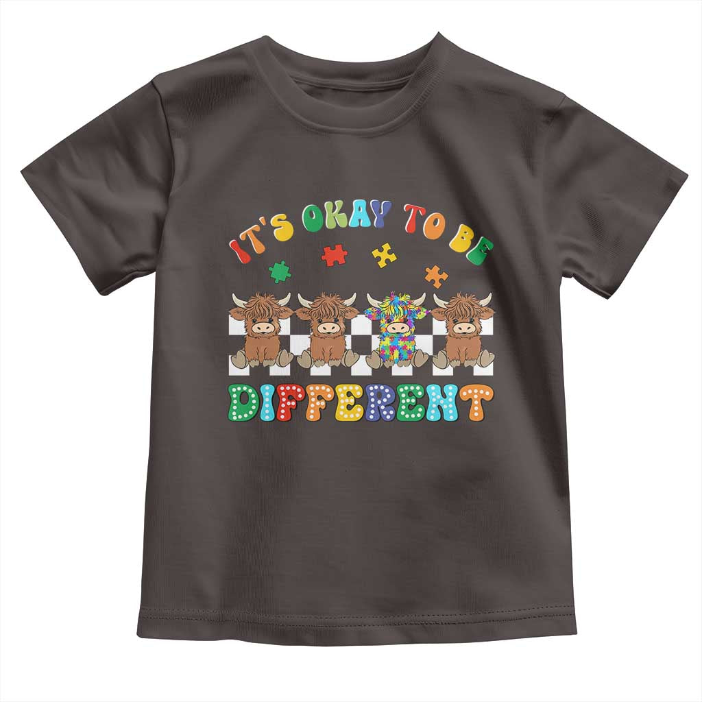 It’s Okay To Be Different Autism Awareness Toddler T Shirt Autistic Cow Positivity Vibe
