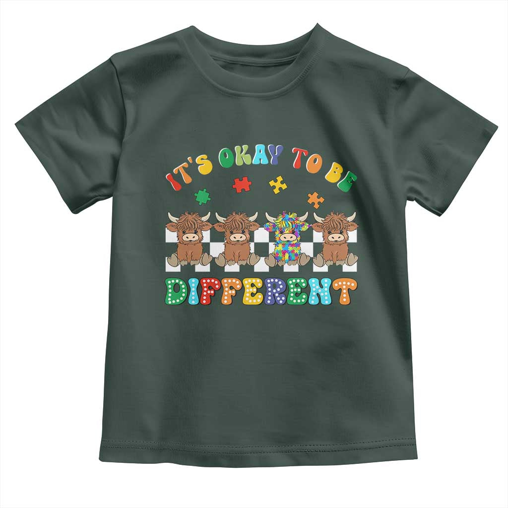 It’s Okay To Be Different Autism Awareness Toddler T Shirt Autistic Cow Positivity Vibe